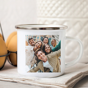 Καλά Χριστούγεννα -  Κούπα Vintage Eμαγιέ