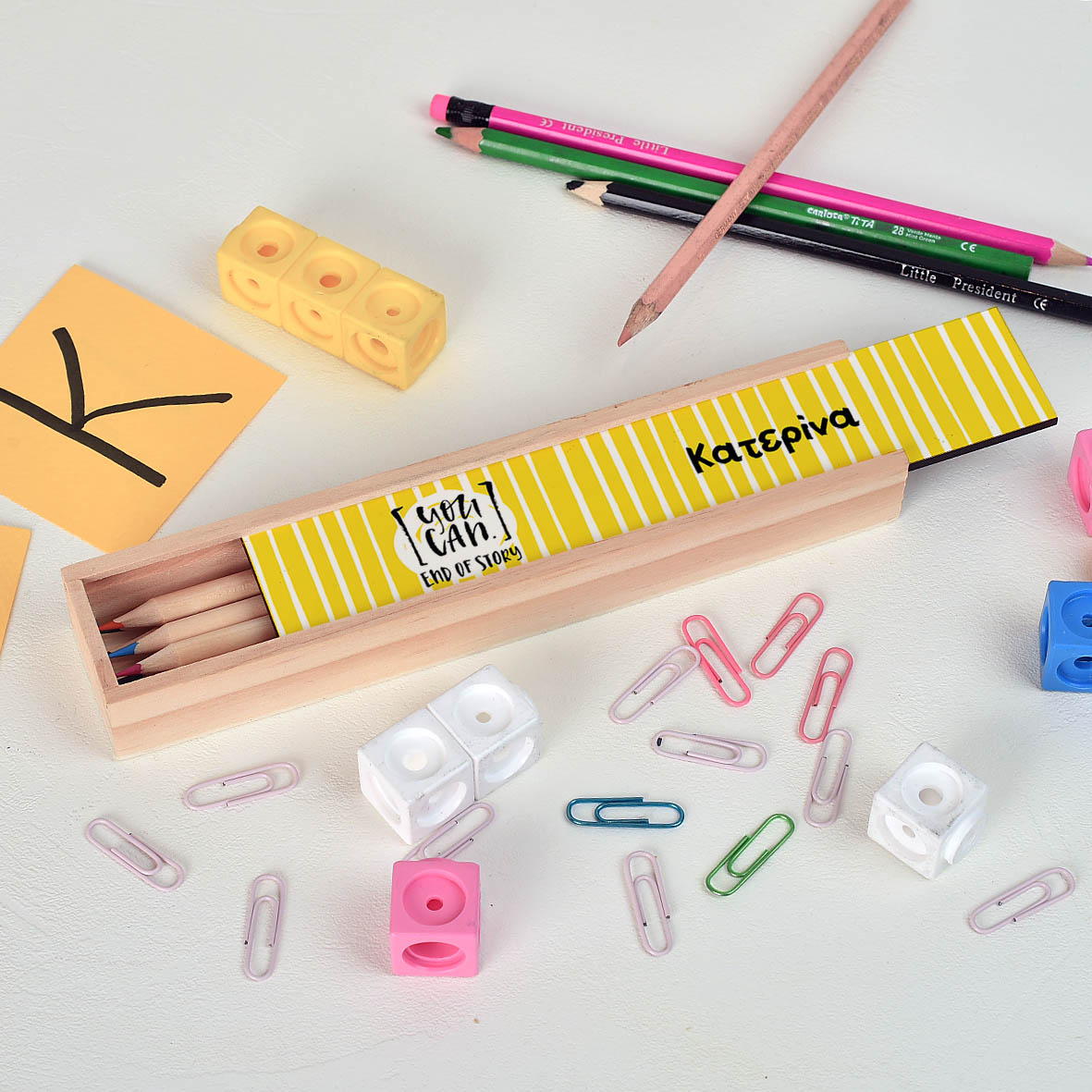 You Can Do It - Κασετίνα Ξύλινη με Ξυλομπογιές