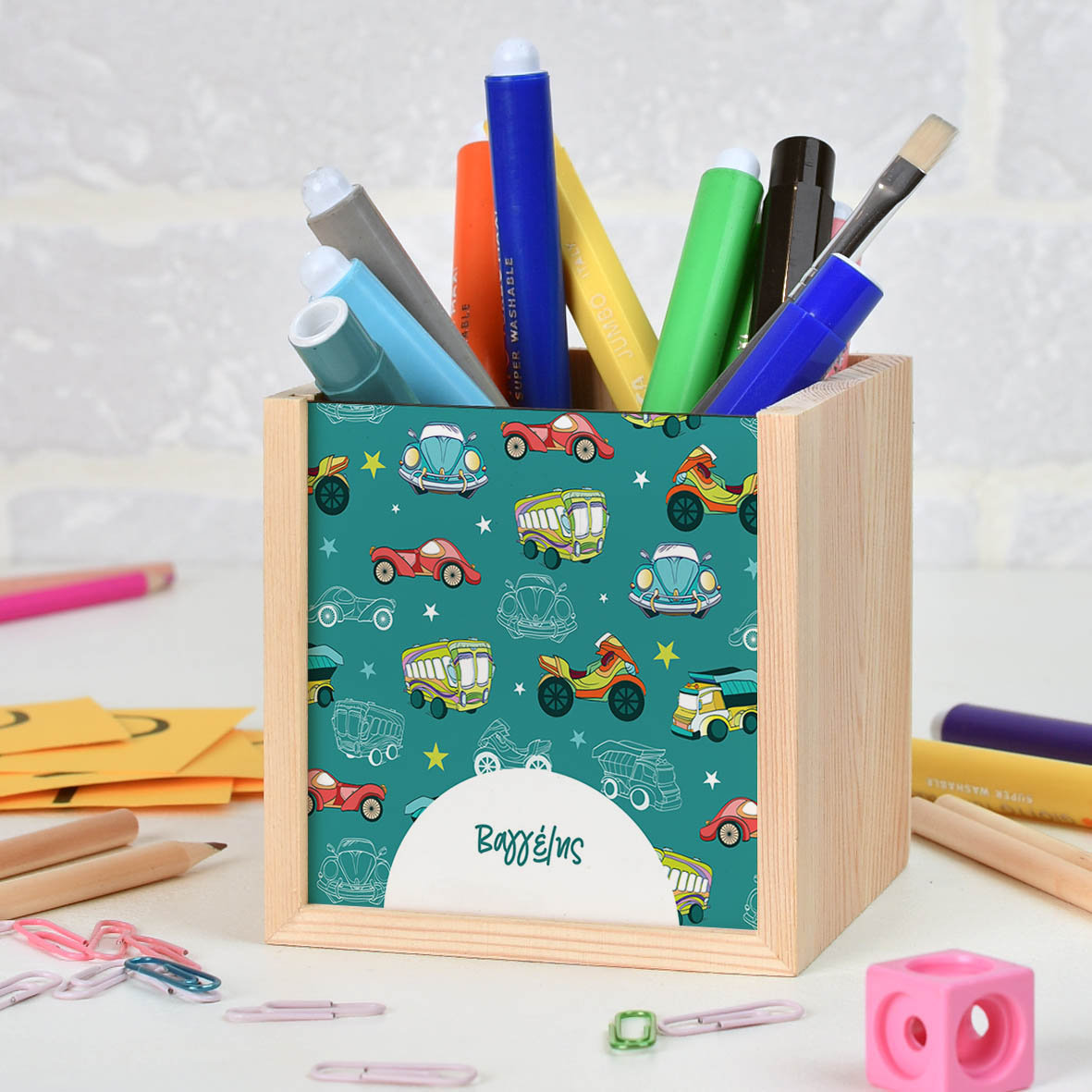 Αυτοκίνητα - Μολυβοθήκη Ξύλινη