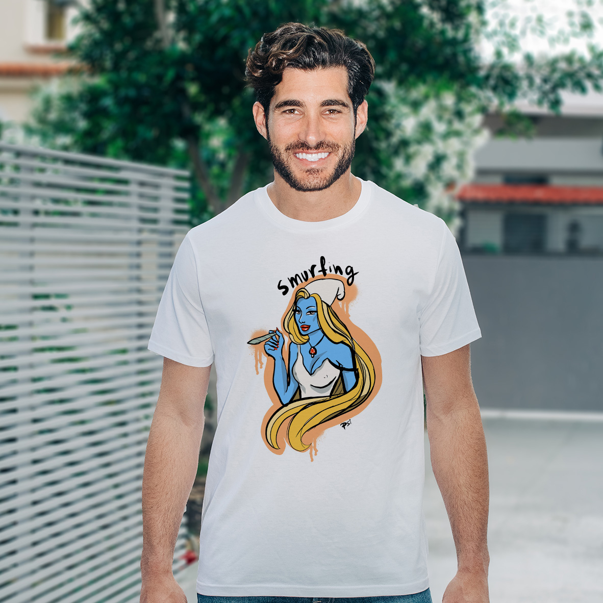 Smurfin'  - Organic Vegan T-Shirt Unisex