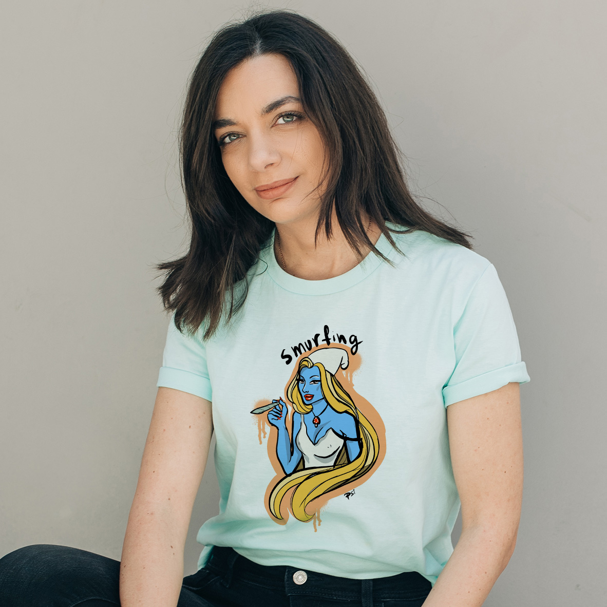 Smurfin'  - Organic Vegan T-Shirt Unisex