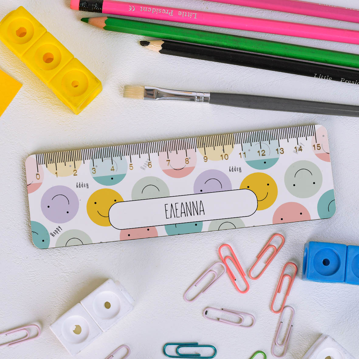 Happy Faces - Χάρακας Ξύλινος