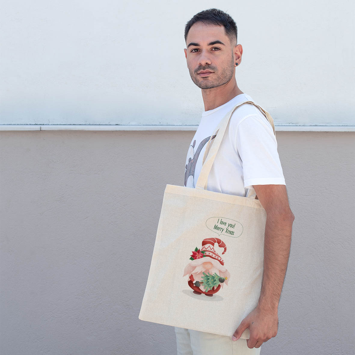 Xmas Gnome - Πάνινη Τσάντα