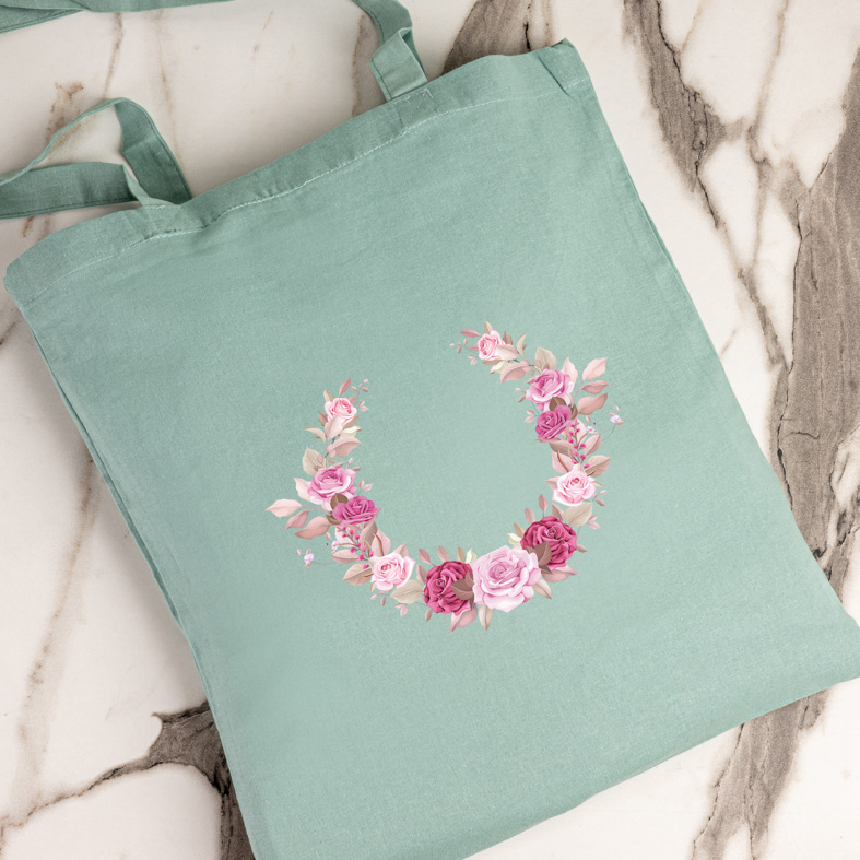 Στεφάνι Λουλουδίων - Πάνινη Τσάντα