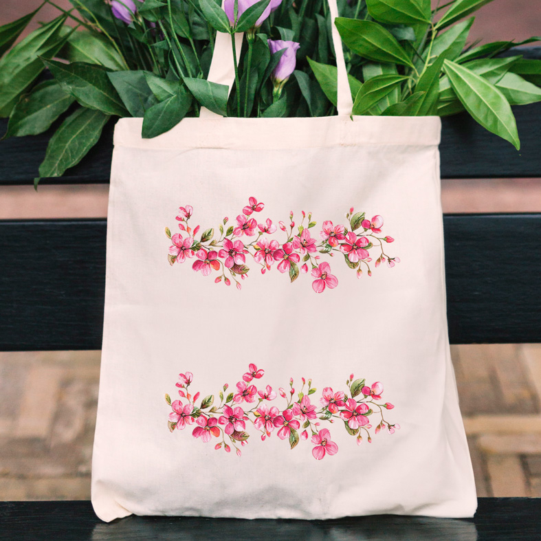 Λουλούδι Αμυγδαλιάς - Πάνινη Τσάντα