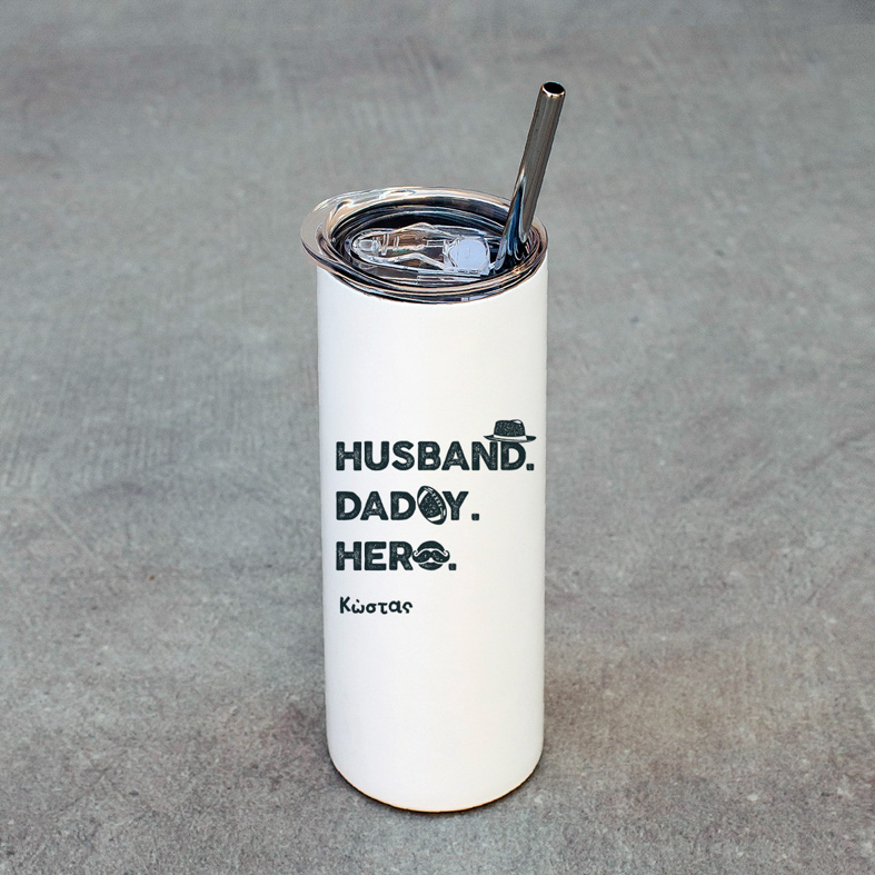 Husband, Daddy, Hero - Ποτήρι Θερμός 600ml