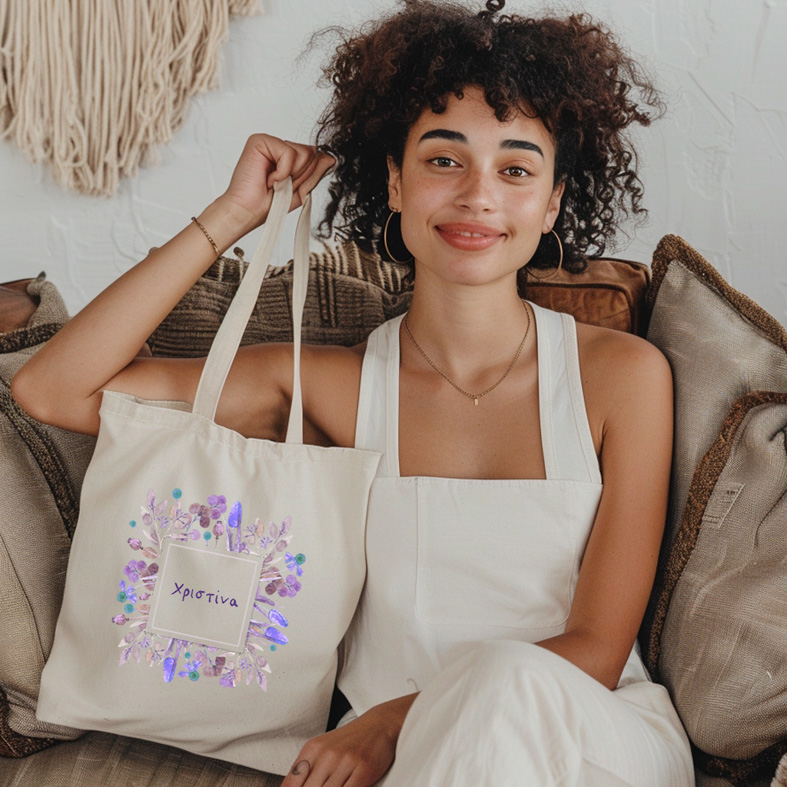 Frame Λουλουδιών - Πάνινη Τσάντα