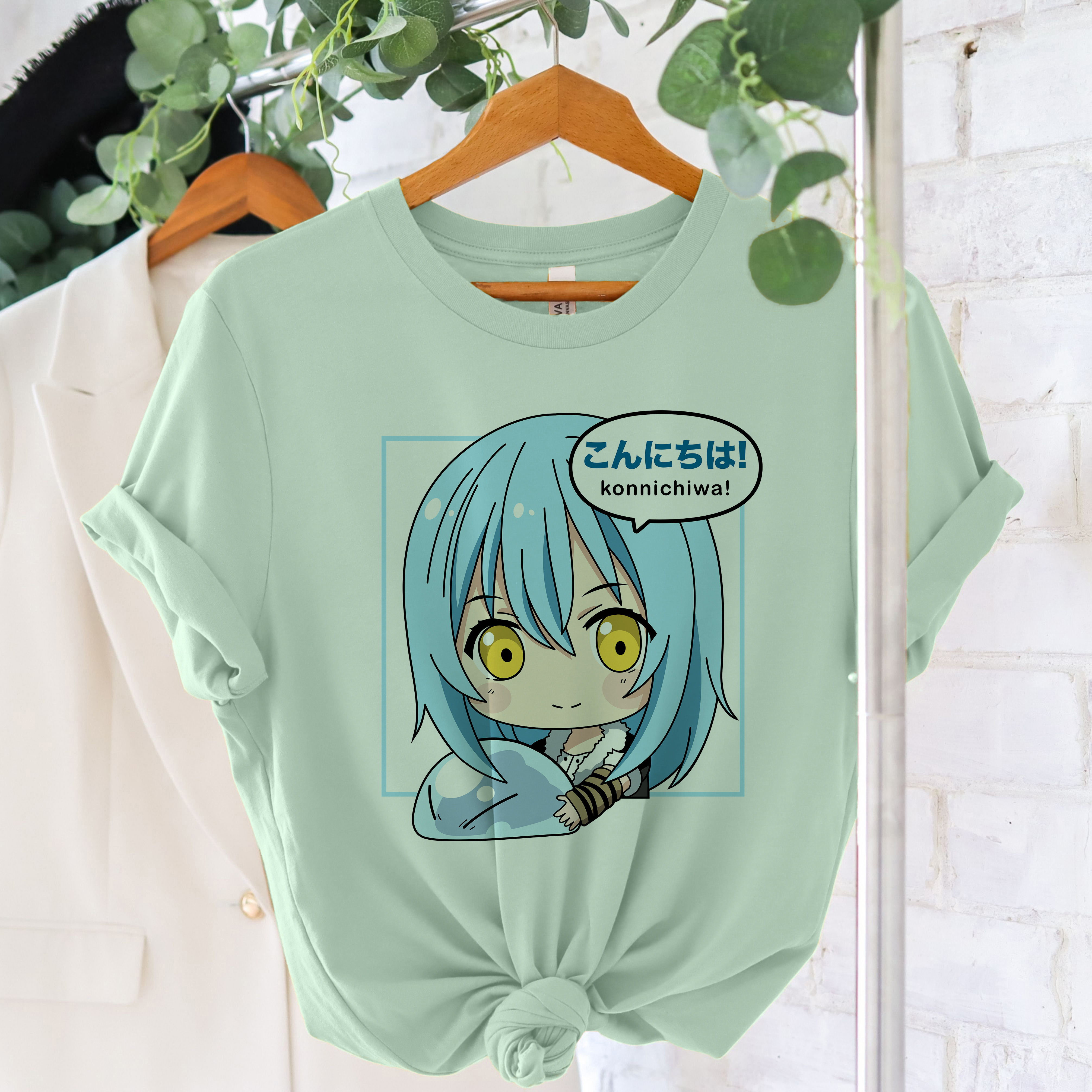 Blue Αnime  -  Organic Vegan T-Shirt Unisex