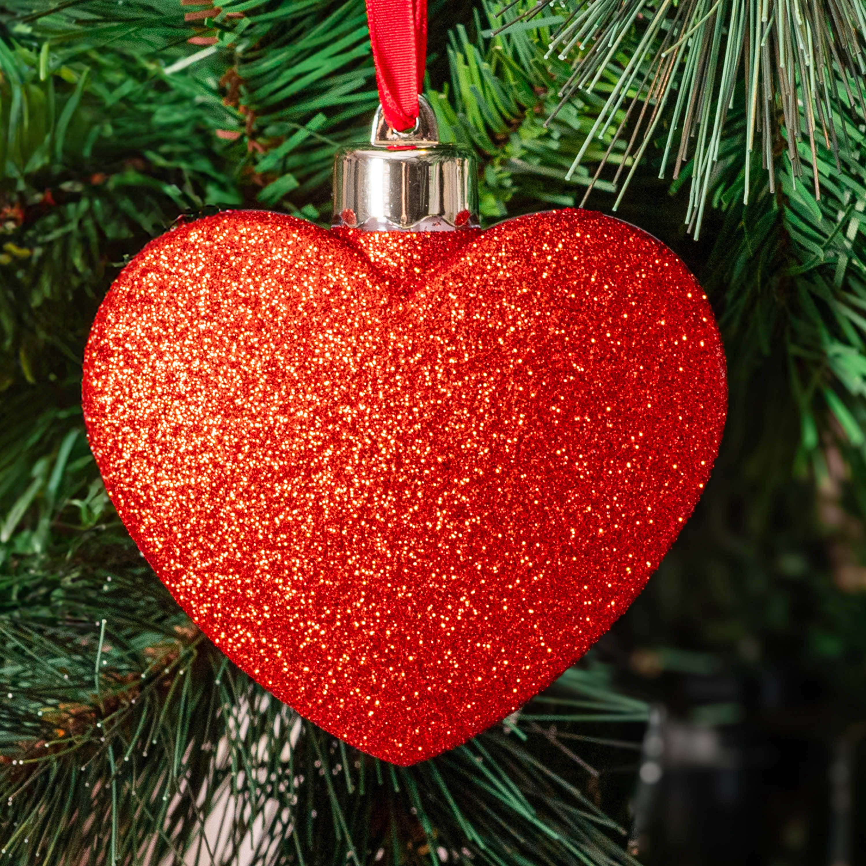 Χριστουγεννιάτικη Μπάλα Καρδιά Κόκκινη