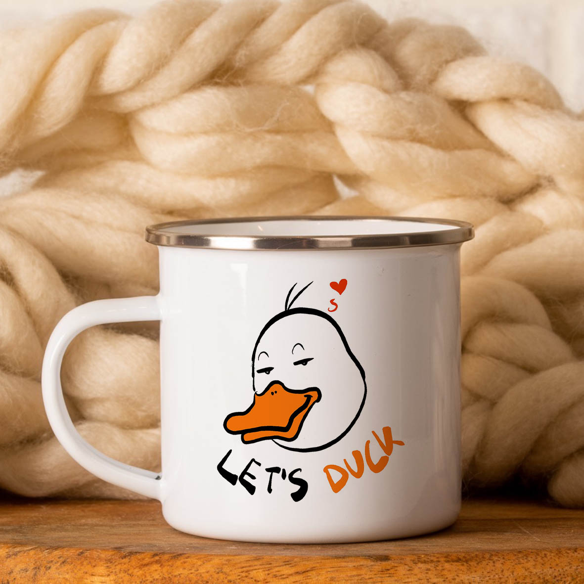 Let's Duck - Κούπα Vintage Eμαγιέ