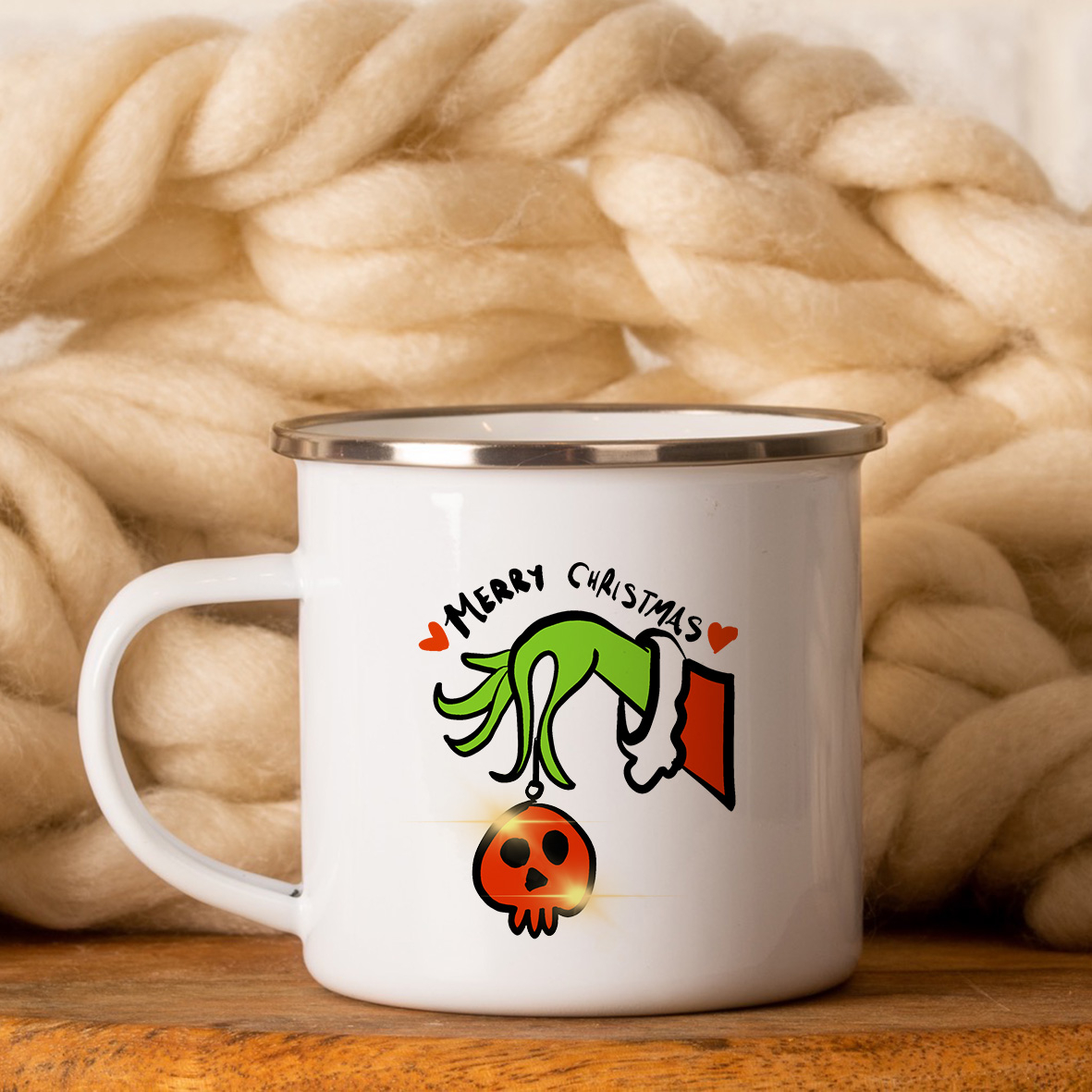 Merry Xmas -   Κούπα Vintage Eμαγιέ