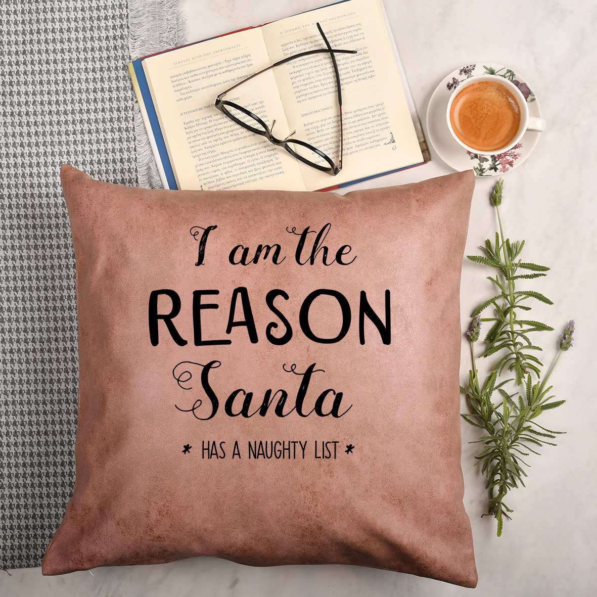 I am the Reason Santa has Naughty List - Premium Μαξιλάρι Με Γέμιση