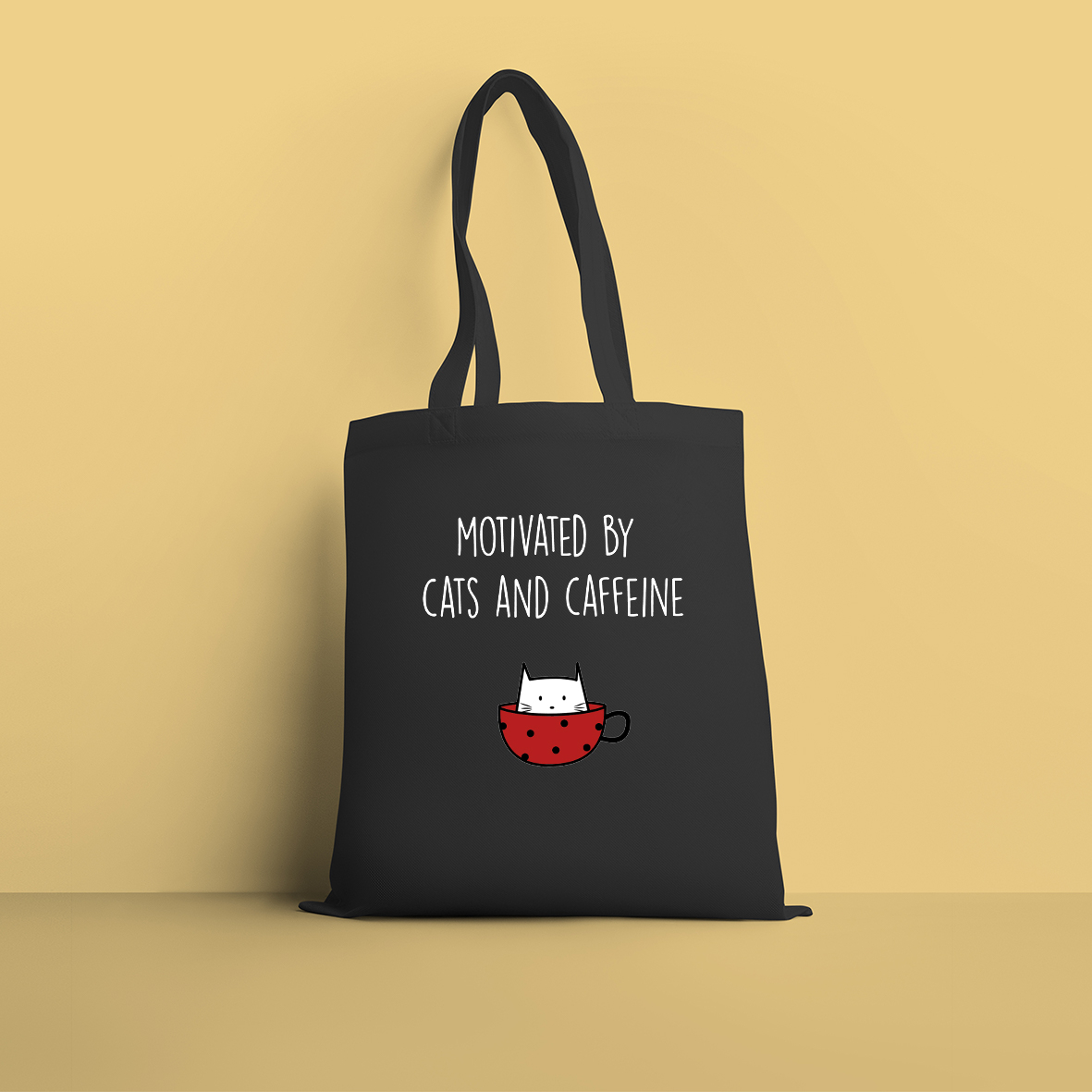 Cats & Caffeine - Πάνινη Τσάντα