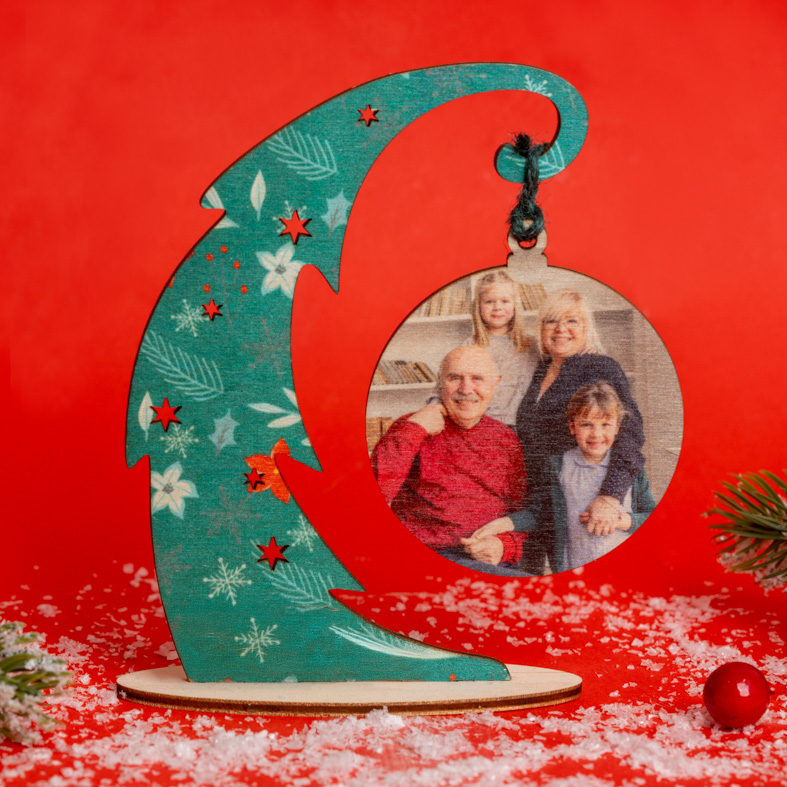 Ξύλινο Χριστουγεννιάτικο Δεντράκι με Φωτογραφία - MemoryBox