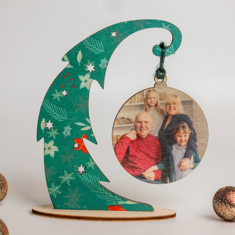 Ξύλινο Χριστουγεννιάτικο Δεντράκι με Φωτογραφία - MemoryBox