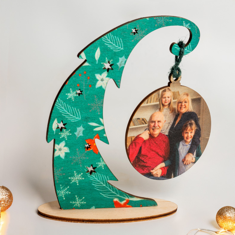 Ξύλινο Χριστουγεννιάτικο Δεντράκι με Φωτογραφία - MemoryBox