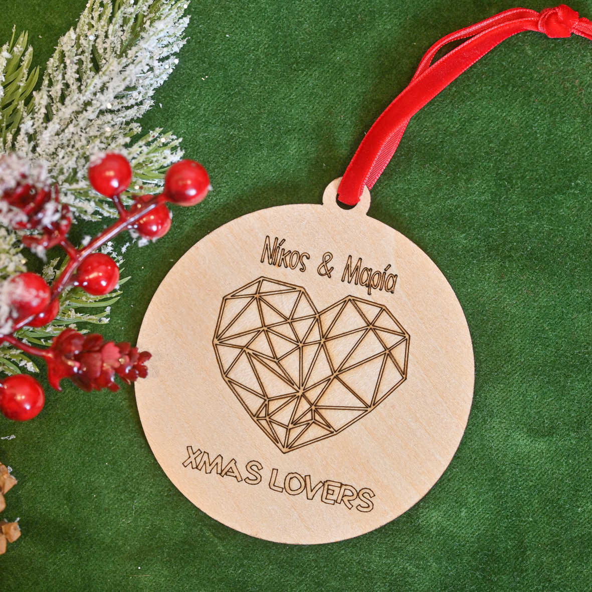 Xmas Lovers - Ξύλινο Στολίδι