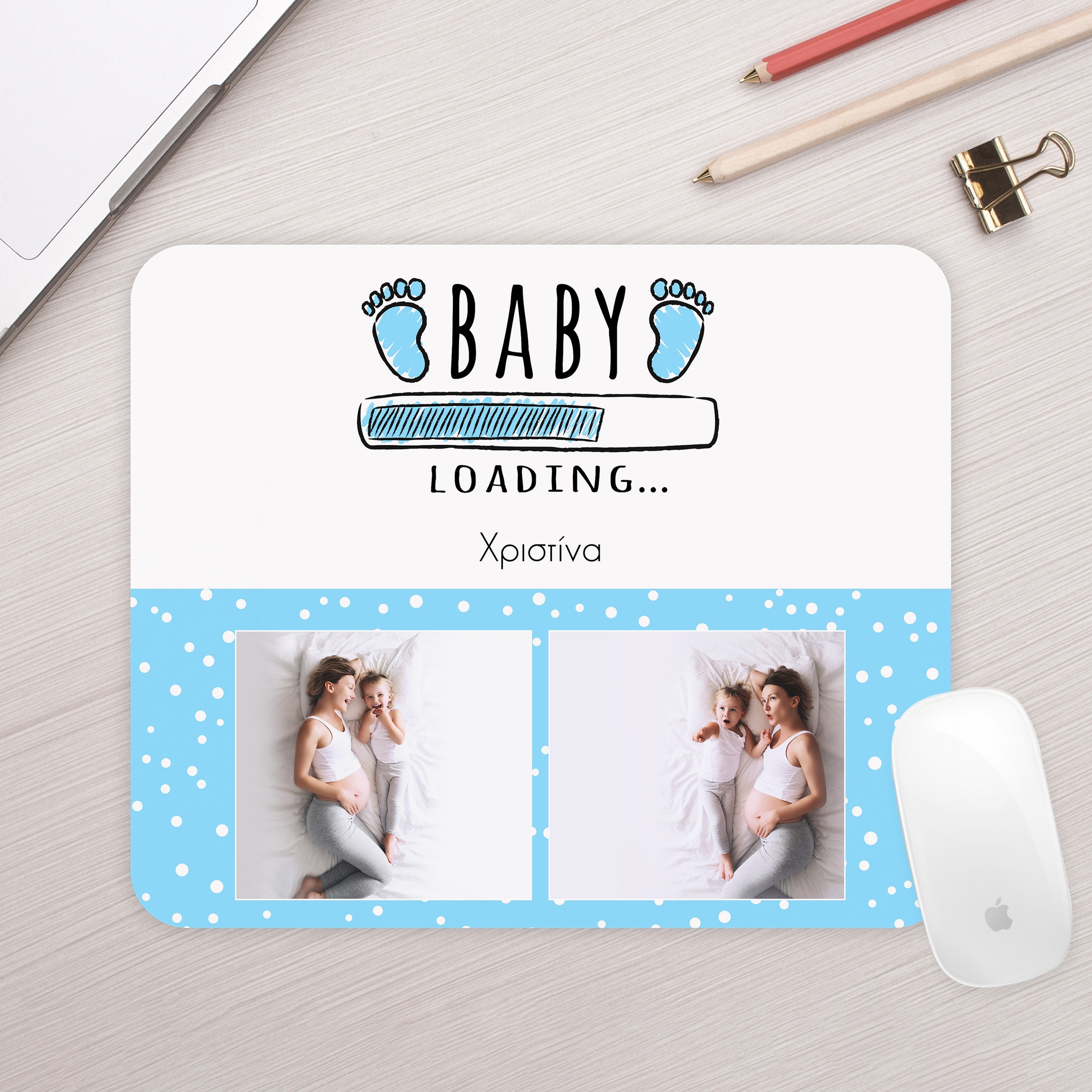 Baby Boy Loading - Mousepad