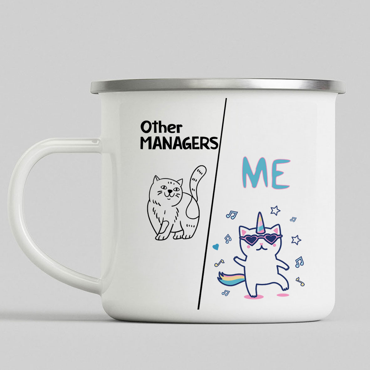 Other Managers VS Me - Κούπα Vintage Eμαγιέ