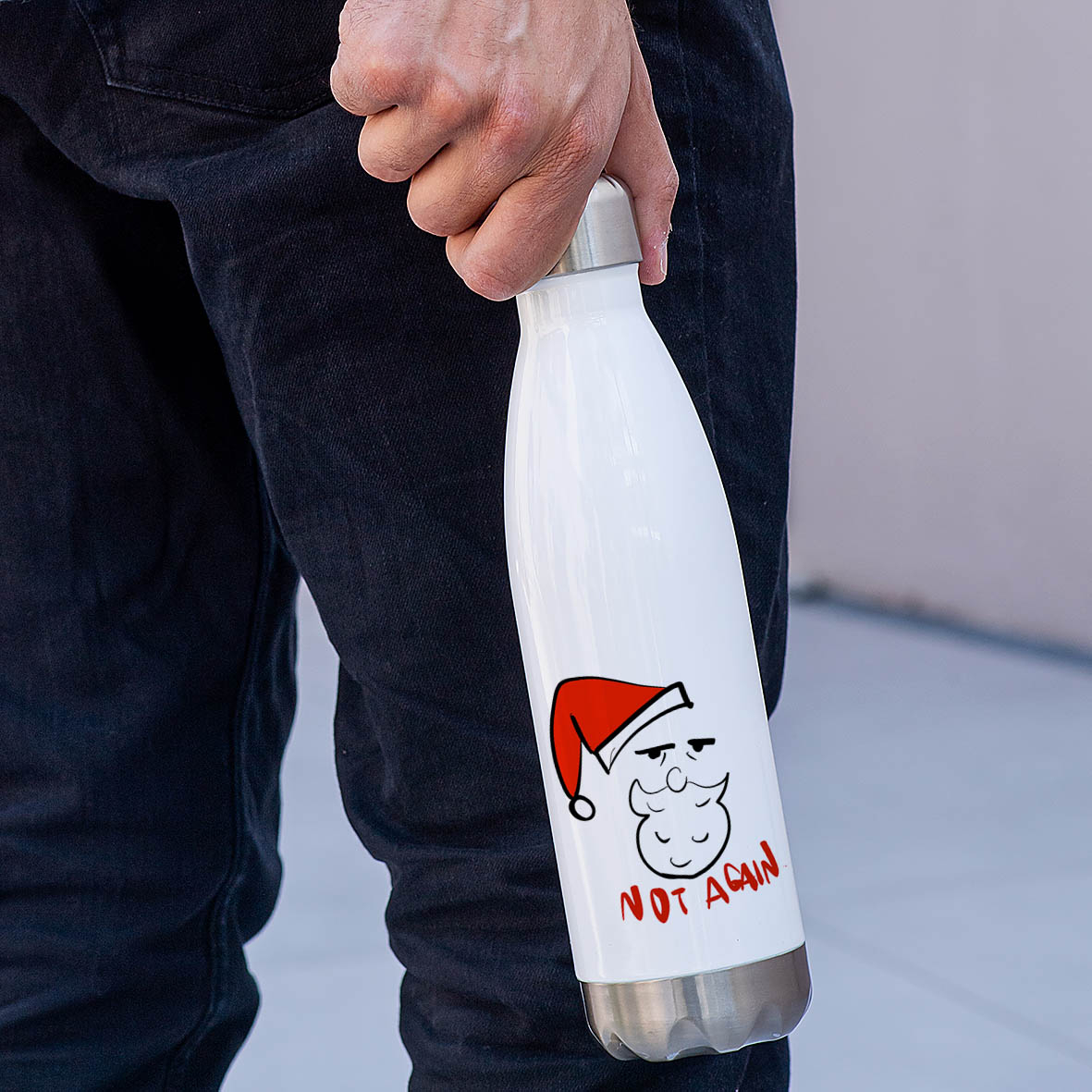 Not again XMAS - Μπουκάλι Θερμός 600ml