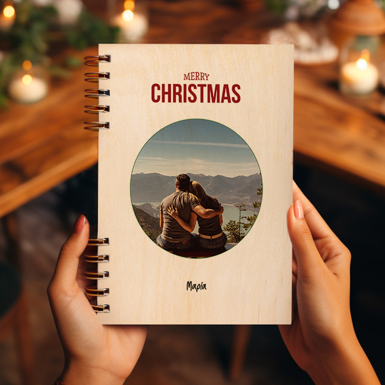 MERRY CHRISTMAS - Ξύλινο Ημερολόγιο Ατζέντα