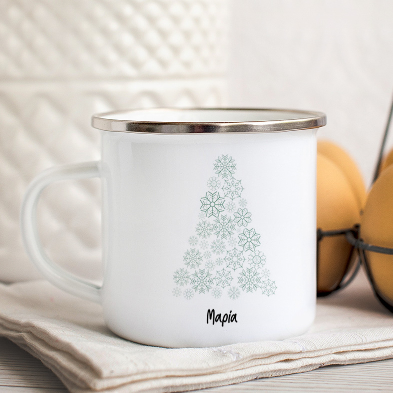 MERRY CHRISTMAS -  Κούπα Vintage Eμαγιέ