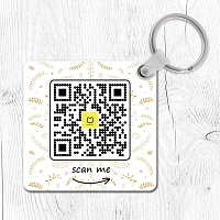 Gold Xmas Pattern - Μπρελόκ MyMusicCode