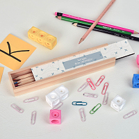 Airplanes - Κασετίνα Ξύλινη με Ξυλομπογιές