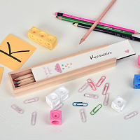 Πρώτα Γράμματα - Κασετίνα Ξύλινη με Ξυλομπογιές