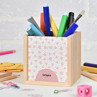 Heart Pattern - Μολυβοθήκη Ξύλινη