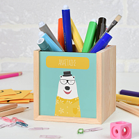 Λευκή Αρκούδα - Μολυβοθήκη Ξύλινη