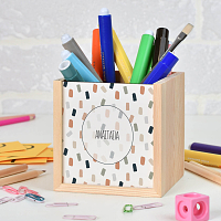 Dot Pattern - Μολυβοθήκη Ξύλινη