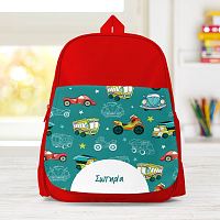 Αυτοκίνητα - Σχολική Τσάντα Μονόχρωμη