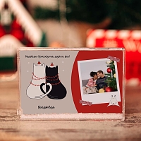 Xmas Cats Couple -Χιονοκορνίζα