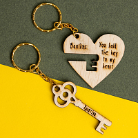 Key To My Heart - Διπλή Λαμπάδα Από Μελισσοκέρι