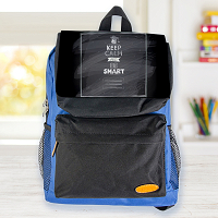 Keep Calm and Be Smart - Σχολική Τσάντα Δίχρωμη