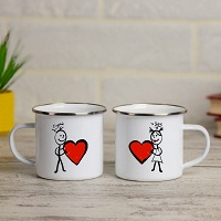 Σ'αγαπώ .... Το ξέρω - Κούπες Vintage Eμαγιέ