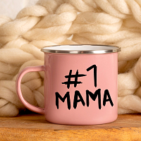 #1 MAMA  -  Κούπα Vintage Eμαγιέ
