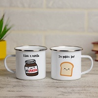 Είσαι η Nutella στο Ψωμάκι μου - Κούπες Vintage Eμαγιέ