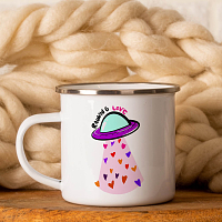 Rainning Love - Κούπα Vintage Eμαγιέ