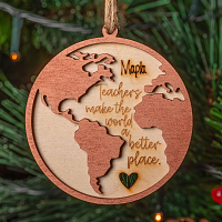 Teachers World - Ξύλινο Στολίδι
