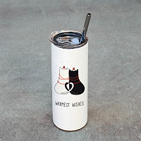 Xmas Cats Couple - Ποτήρι Θερμός 600ml