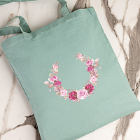 Στεφάνι Λουλουδίων - Πάνινη Τσάντα