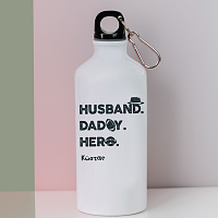 Husband, Daddy, Hero - Ποδηλατικό Μπουκάλι 600 ml