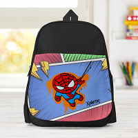 Spiderboy - Σχολική Τσάντα Μονόχρωμη