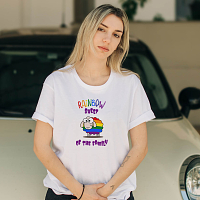 Rainbow Sheep   - Organic Vegan T-Shirt Unisex