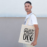 Better With A Dog - Πάνινη Τσάντα