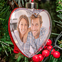 Χριστουγεννιάτικη Μπάλα Καρδιά Κόκκινη