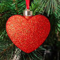 Χριστουγεννιάτικη Μπάλα Καρδιά Κόκκινη