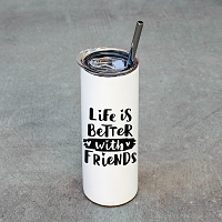 Life Is Better With Friends - Ποτήρι θερμός 600ml